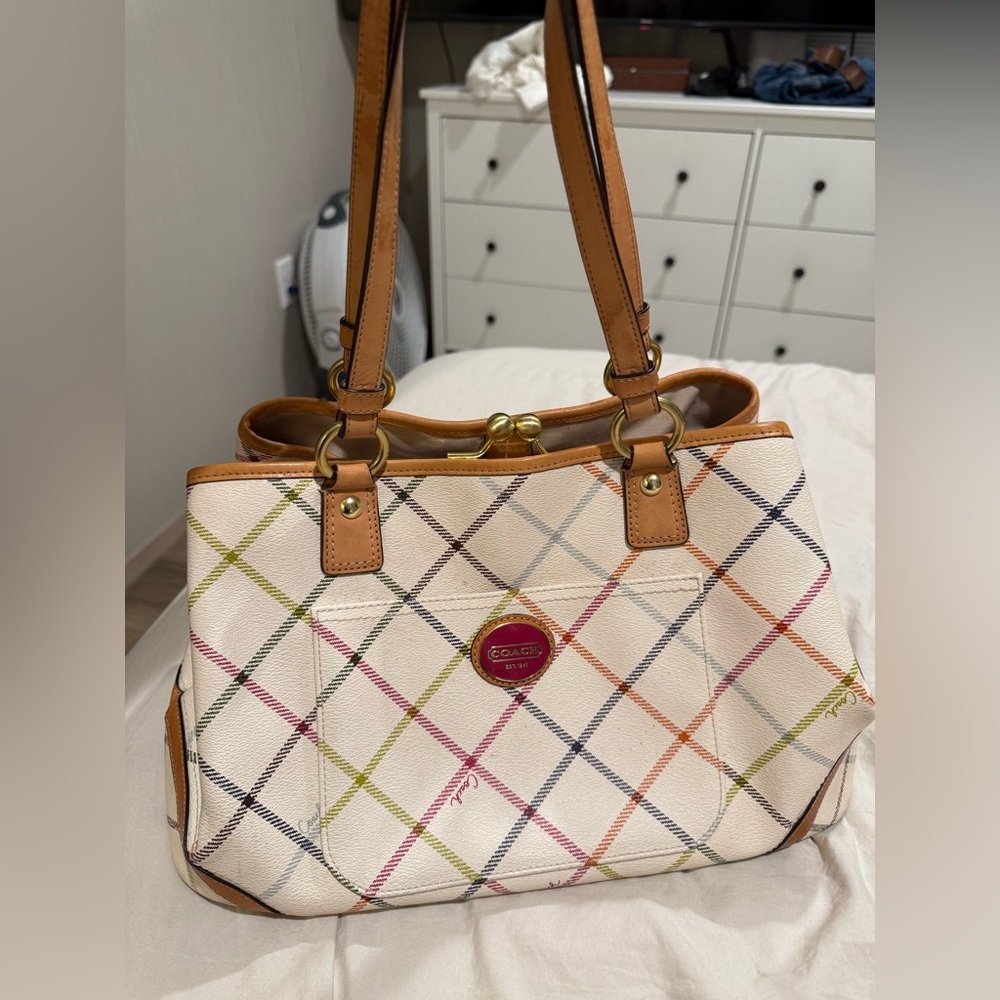 Original Coach Peyton tattersall bag